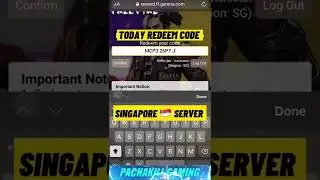 Today Redeem Code MCP Major Season 3 | Singapore 🇸🇬 server #shorts