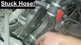 How to Change Coolant in a BMW 328i (F30) Stuck Lower Radiator Hose