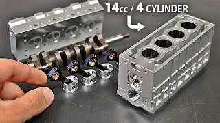 Assembling & Running a WORKING 4 Cylinder FOUR Stroke Model Engine - Toyan L400 Engine