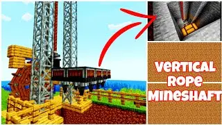To the Bedrock with a Vertical Rope Mineshaft in Minecraft Create Mod