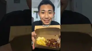 Japanese people eat chicken steak in Indonesia