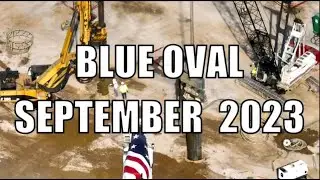 BlueOval Battery Park SEPTEMBER 2023 Construction Update - Foundations, Barns Moved, New Turn Lane