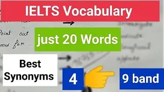 IELTS vocabulary for 9 Band // ielts vocabulary for writing task 2 // ielts reading synonyms