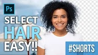 How to Select Hair in Photoshop 2020 #shorts