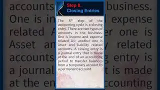 Accounting Cycle | Step 8 | Closing Entries