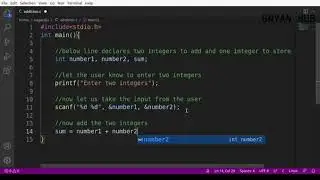 Addition of two integers/numbers using C Programming | Linux | Ubuntu