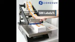 ZONESUN Flat Surface Label Applicator Square Bottle Labeling Machine ZS-TB4