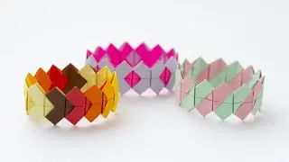 Bracelet tutorial. Origami bracelet easy. Paper bracelet