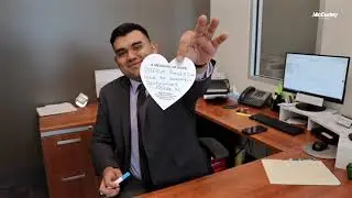 Writing a message of Hope