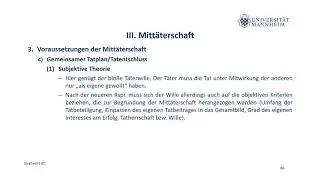 Strafrecht AT Teil 19 (Mittäterschaft, Teilnahme, Anstiftung)