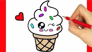 How To Draw Yummy Ice Cream Cone Step By Step For kids