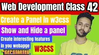 Web Development class #42 | How to show and hide Panel | Add cool things in your page | Zulquir