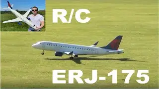 R/C Model ERJ-175 Flying [RC AIRLINER]