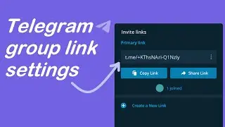 Telegram group link | How to copy Telegram group link | Telegram group link settings