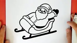 HOW TO DRAW SANTA CLAUS | SLEIGH