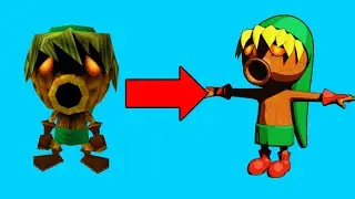 Timelapse Modeling Deku Link from Majora's Mask in Blender
