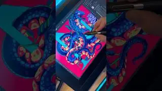 Naja illustration process in Adobe Illustrator! 🎨✨ 