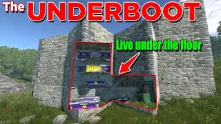 How to live UNDER the FLOOR in a 2x1 BUNKER BASE in Rust Console