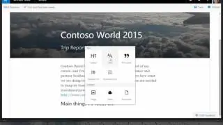 The Office 365 Authoring Canvas inside Office Delve