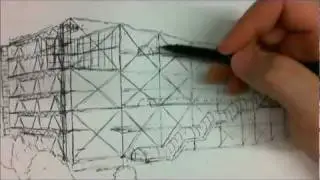 Architectural Sketch - Pompidou Centre