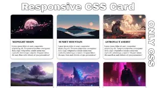 Creating Responsive Card By Using HTML & CSS || 