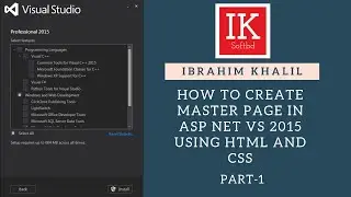 How to Create Master Page in ASP net VS 2015 Using HTML and CSS Part-1