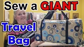How to sew a giant travel bag DIY duffle, sports, gym, multi purpose bag with 6 large pockets