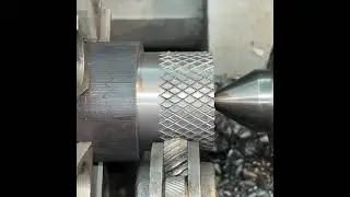 knurling operation on #lathe center to center #lathemachine #machinist