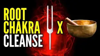 Root Chakra Cleanse 🔴 256 Hz Tuning Fork x Singing Bowl for Fear & Guilt