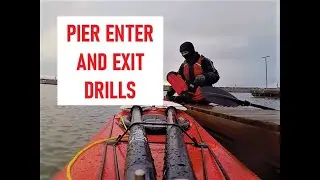 Kayaking. Pier enter and exit Drills