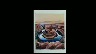 Pintura!! Uma imensa curva fluvial em forma de ferradura. Horseshoe Bend