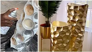 DIY HIGHEND VASE I FINALLY MADE Using CARDBOARD! DIY Cardboard Transformation