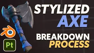 Game-Ready Stylized Axe in Blender – Step-by-Step Breakdown!