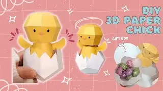 🐣🐰EASTER Delight: 🐣DIY Chick in Egg Papercraft #cutecraft #easter #eastercrafts #asmr