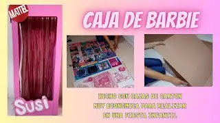 CAJA DE CARTON DE BARBIE FACIL Y MUY ECONOMICO PARA HACER EN UNA FIESTA INFANTIL Y TOMARSE FOTOS