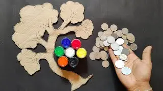 Unique Wall Hanging Using Cardboard and Coin | Home Decoration Ideas