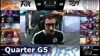 Echo Fox vs TSM | Game 5 Quarter Finals S8 NA LCS Summer 2018 | FOX vs TSM G5