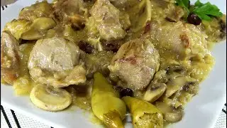 Krhka teletina sa pečurkama