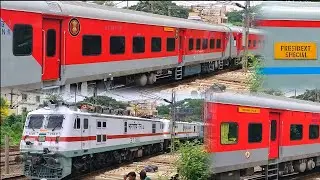 The President Special Train Of IR & Pilot Train Arriving Bhubaneswar With President Madam Onboard !