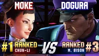 SF6 ▰ MOKE (#1 Ranked Chun-Li) vs DOGURA (#3 Ranked M.Bison) ▰ High Level Gameplay