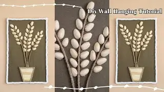 Wall Hanging showpiece making at home | DIY Home Decor | Amazing Craft with Waste Pista Shells