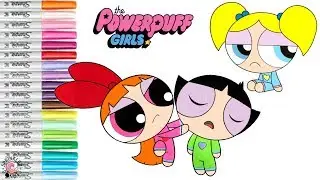 Powerpuff Girls Coloring Book Page Pajamas Blossom Buttercup Bubbles | SPRiNKLED DONUTS