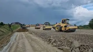 S19 MP-D 29.04-05.05.2024 roboty ziemne - wyk. warstwy nasypu