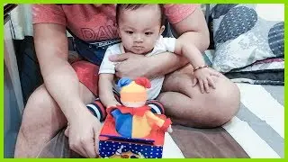 Baby's Reaction to Jack in the Box - Tough Little Guy!