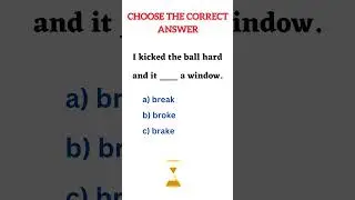 English Grammar Quiz: Choose the correct answer