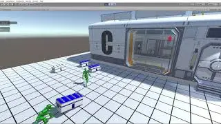 Unity: Tech-Demo for interactive environment, path-finding, interactions, basic needs.