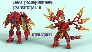 LEGO TRANSFORMERS Transmetal 2 Megatron Beastwars (transformation tutorial) By BX Brix