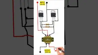 How to Convert DC to AC//12VDC to 220V AC#shorts#youtubeshorts #converter#viral#trending#GkTechnical