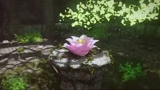 ancient temple flower 3d animation