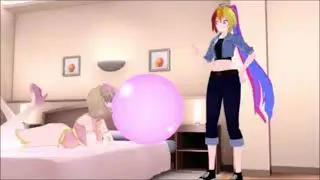 MMD Bubblegum Pop Animation - Blowing In The Hotel Bedroom [REUPLOADED]
